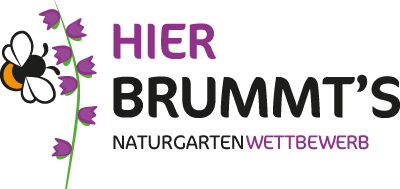 Logo HIer brummt's Naturgartenwettbewerb